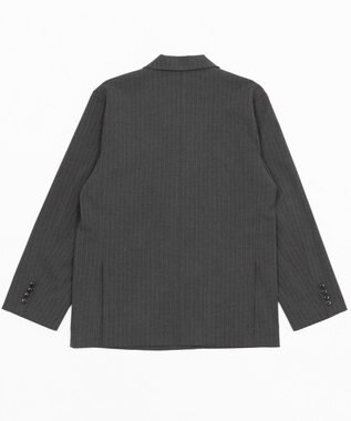 WEGO 【フォーマル/セットアップ対応】ダブルテーラードジャケット グレーストライプ