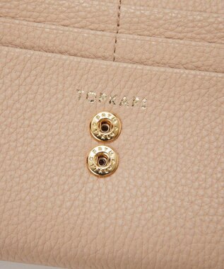 TOPKAPI 【TOPKAPI】gemdrops ジェムドロップ ミニエンボスレザー 天然石 長財布 ピンクベージュ