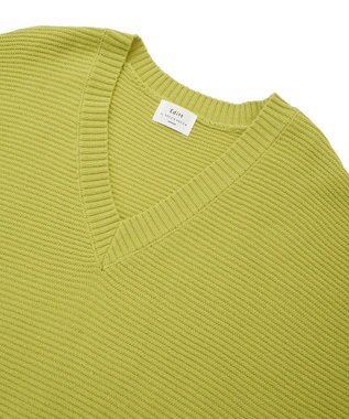 YECCA VECCA Vネックドロストデザインニット Lime Green