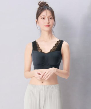 Wing ノンワイヤーブラ バストの脇流れを防ぐ 就寝中も日中のくつろぎタイムも 【ナイトアップブラ ルーム】 ブラジャー ナイトブラ KB3511 ウイング／ワコール ダークブラウン