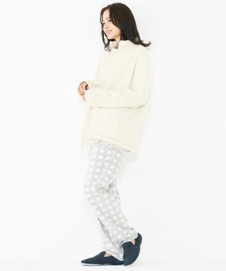 JOSEPH ABBOUD MOUNTAIN 【SPACE／UNISEX】フランネルジャージーチェック パンツ ライトグレー系3