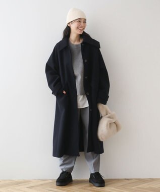 Green Parks ２ＷＡＹステンカラーロングコート Dark Navy