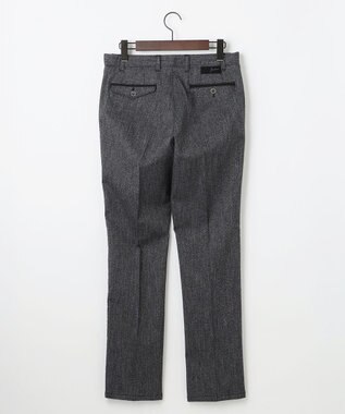 JOSEPH ABBOUD 【キングサイズ・ウエストも伸びる!オーガニックコットン使用】ムリネへリンボンストレッチ パンツ グレー系