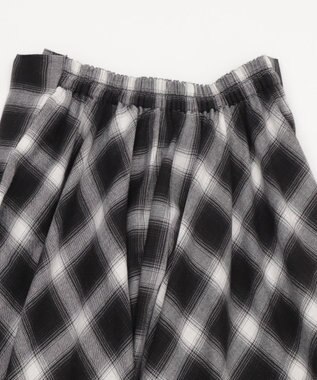 WEGO ネルシャツライクイレヘムロングスカート ブラック