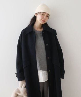 Green Parks ２ＷＡＹステンカラーロングコート Dark Navy