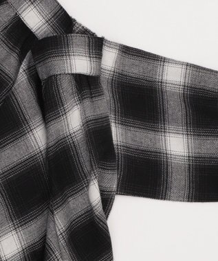 WEGO ネルシャツライクイレヘムロングスカート ブラック