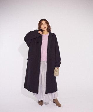 Green Parks ２ＷＡＹステンカラーロングコート Dark Navy