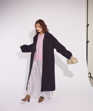 Green Parks ２ＷＡＹステンカラーロングコート Dark Navy