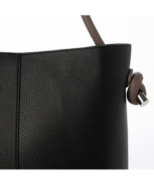 UNBILLION cachecache 丸ハンドルスクエアバケツワンショルダー ブラック