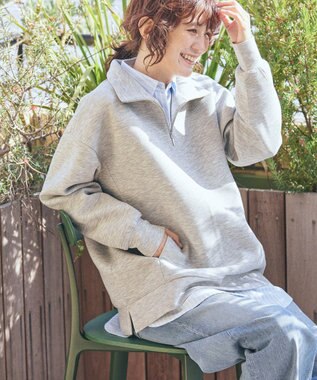 AMERICAN HOLIC ハーフＺＩＰポンチプルオーバー Light Gray Mixture