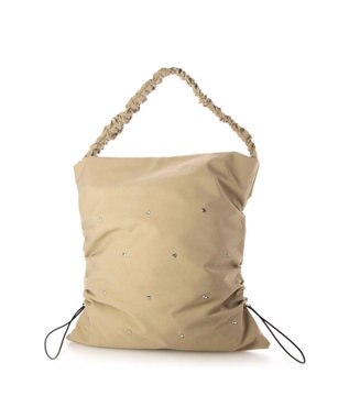 UNBILLION カシュカシュ cachecache / ビジュー付きワンハンドルトート オーク