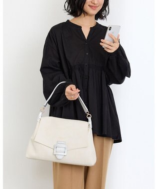 MioFIRANO バックル付きフラップトートバッグ 2WAY　FIRANO フィラノ IVORY