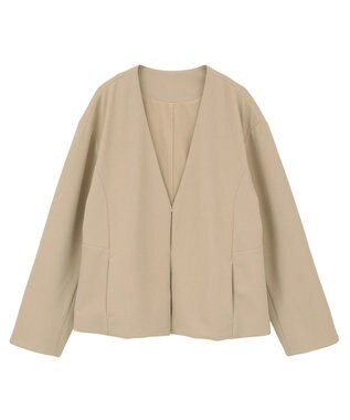 Green Parks Ｏ．洗えてストレッチ　ノーカラージャケット Light Beige