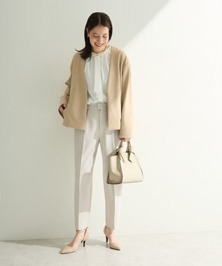 Green Parks Ｏ．洗えてストレッチ　ノーカラージャケット Light Beige