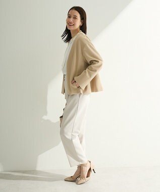 Green Parks Ｏ．洗えてストレッチ　ノーカラージャケット Light Beige