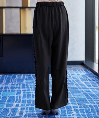 Tiaclasse L 【ブラウス×パンツ2点ット】フリルデザインセットアップ オフホワイト