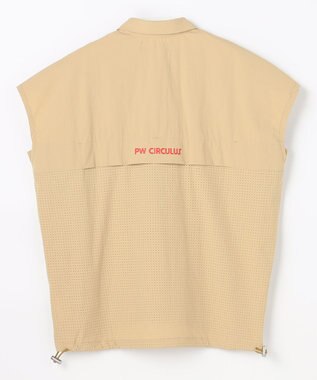 PW CIRCULUS 【すっきり見え袖】【WOMEN】サファリシャツ ゴルフウェア レディース ベージュ系