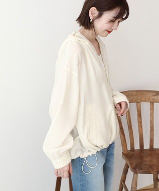 AMERICAN HOLIC フーディーシアーブルゾン Ivory