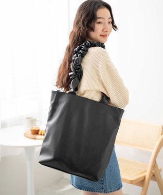 WEGO ギャザーハンドルトート ブラック