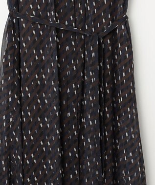 23区 【洗える】Ratti ウォールプリント ワンピース ブラウンプリント