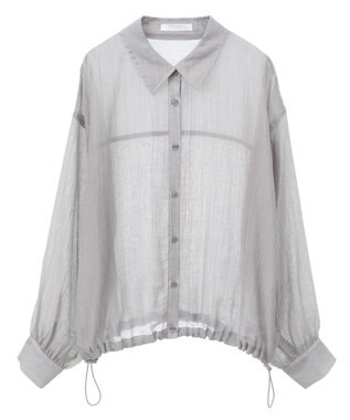 Green Parks 裾ドロストシアーシャツ Gray