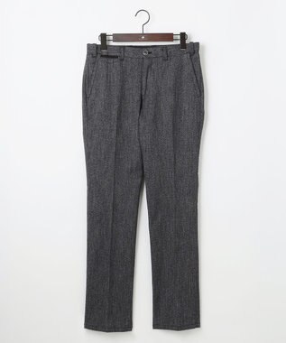 JOSEPH ABBOUD 【キングサイズ・ウエストも伸びる!オーガニックコットン使用】ムリネへリンボンストレッチ パンツ グレー系