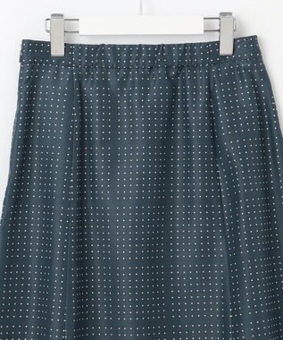 J.PRESS LADIES L 【洗える】ブロックドットプリント フレアー スカート ダルブルー系5