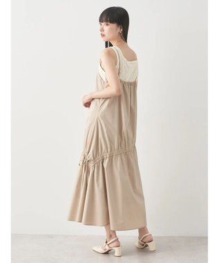 earth music&ecology ドロストデザインキャミワンピース Beige
