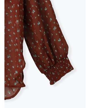 Te chichi パターンアソートシフォンボウタイブラウス《2025Autumn catalog vol.2 item》 ボルドー