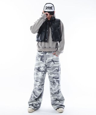 WEGO 【ユニセックス着用ITEM】コンパクトフィットロゴプルパーカー グレー