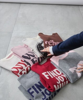 WEGO グラフィックニットプルオーバー 柄1