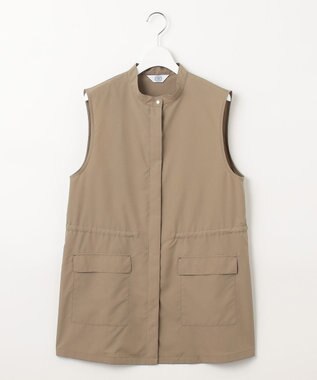 J.PRESS LADIES 【洗える・撥水】 Minotechライトタフタ ドロスト ジレ ブラウン系