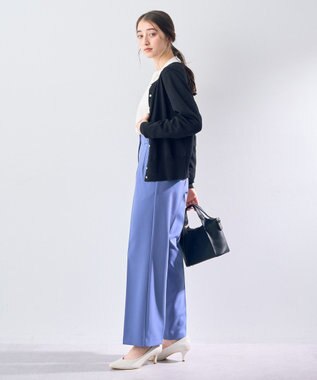 YECCA VECCA ラメ混クルーネックカーディガン Pink