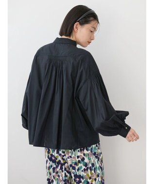 AMERICAN HOLIC ＵＶカット／接触冷感ギャザースリーブブラウス　 Black