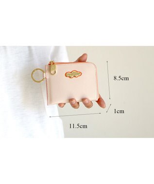 tsumori chisato CARRY くもマーク 財布 2つ折り キーリング付き ミニ財布 ベージュ