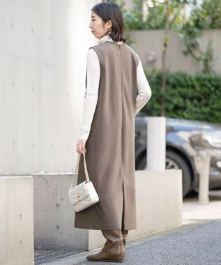 23区 S 【Sサイズ限定】ウールミルドジャージー ジャンパースカート ブラウン系