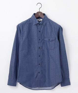 JOSEPH ABBOUD 【サスティナブル素材】テンセルプリント シャツ ネイビー系5