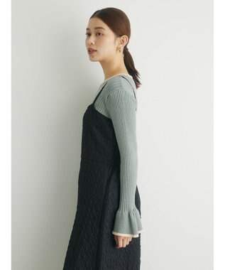 Green Parks ・ｎｏｖｅｍ９　フクレジャカードキャミワンピ Black