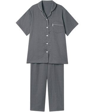 ワコール／睡眠科学 パジャマ 5分袖 半袖 綿100%(天綿)(本体) 二重ガーゼ 9分丈 レディース YDT144 睡眠科学／ワコール