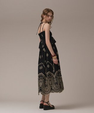 GRACE CONTINENTAL カットワークマキシドレス