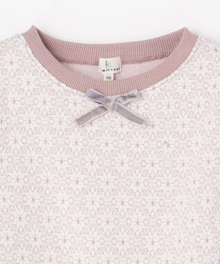 組曲 KIDS 【110-140㎝】 フロストフラワージャガード トレーナー ラベンダー