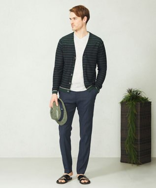 JOSEPH ABBOUD 【吸水速乾/軽量】リネンTOPピケ Tシャツ ライトグレー系