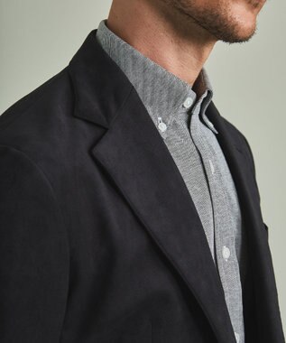 GOTAIRIKU 【イージーケア】ウルトラスエードサファリジャケット ブラック系