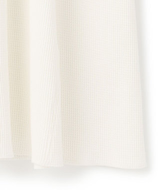 23区 L 【SLOW/洗える】ワッフルジャージー フレア ワンピース ホワイト系