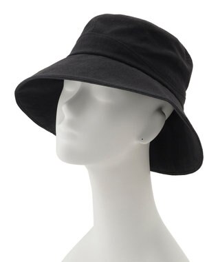 MOONBAT 【帽子】フルラ (FURLA) 広つばハット　同色ロゴ刺繍 サイズ調整 チャコールグレー