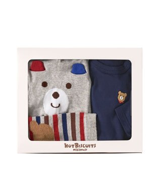 MIKI HOUSE HOT BISCUITS 長袖Tシャツ＆スパッツギフトセット【BOX付き】 紺