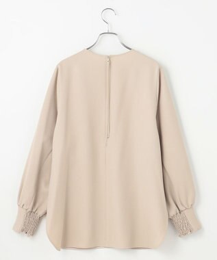 #Newans 【洗濯機可】シャーリングカフスパウダリーブラウス ベージュ