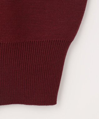 ANY L 【前後着用可能/洗濯機可】２WAYパールニットカーディガン ワイン