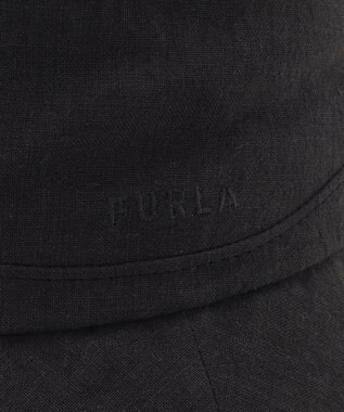 MOONBAT 【帽子】フルラ (FURLA) 広つばハット　同色ロゴ刺繍 サイズ調整 チャコールグレー