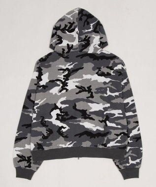 WEGO 【ユニセックス着用ITEM】ワッフルグラフィックカットZIPパーカー 柄1